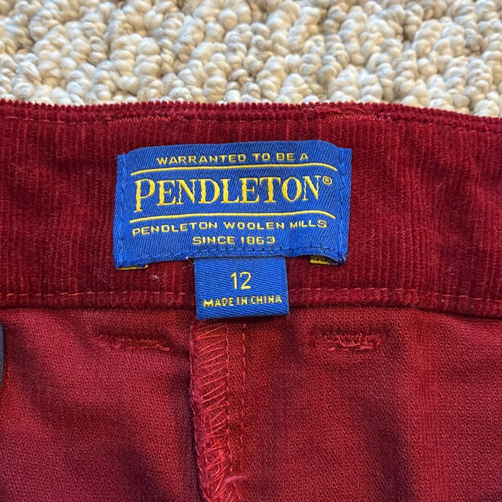 Pendleton Deep Red Corduroy Pants - image 3